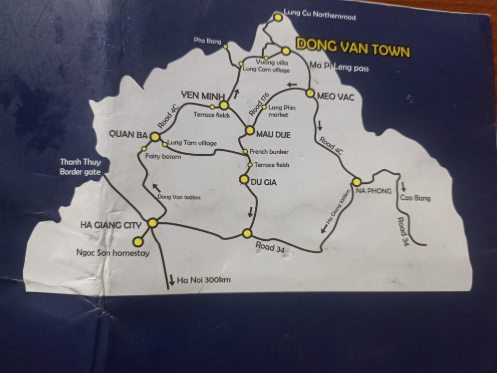 map Ha Giang loop